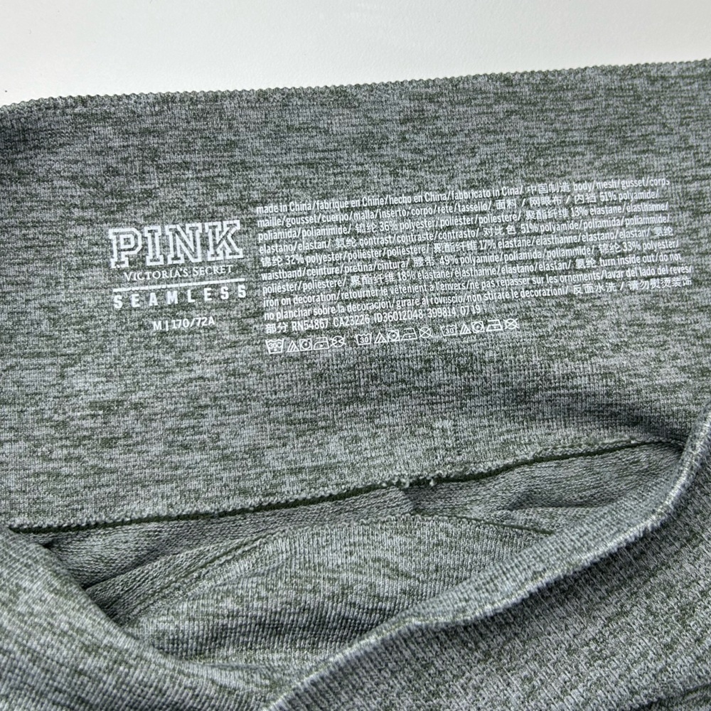 Victoria's Secret PINK‎ Womens M Leggings Gray Seamless High Waisted Contour - Picture 7 of 15